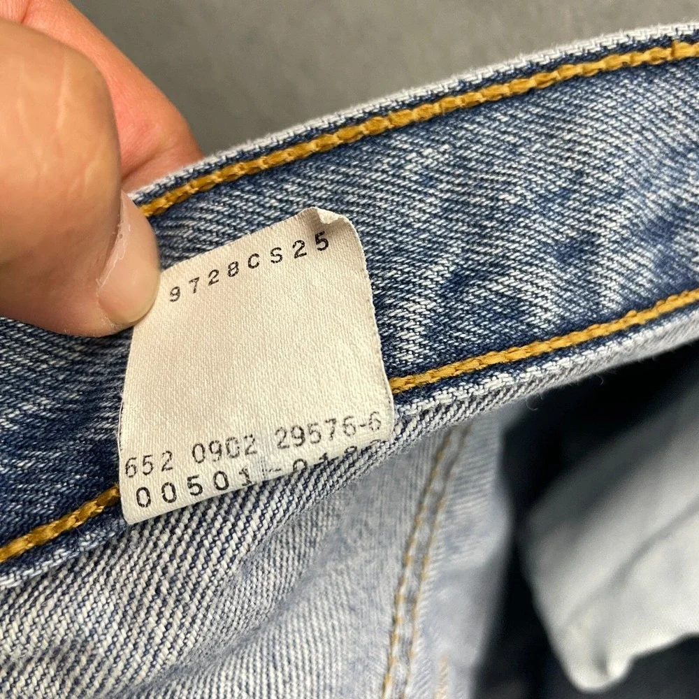 VTG Levi's 501 Jeans Mens 36x30 Measured Blue Button Fly Straight Leg Y2K